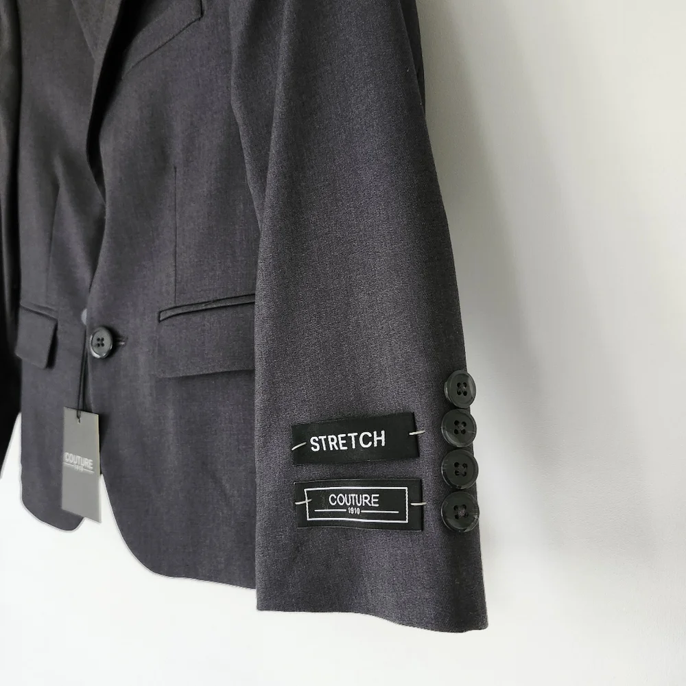 FABIAN Couture 1910 BOY’s Power Stretch Suit Separates in Charcoal - BLAZER 6B - Picture 4 of 16